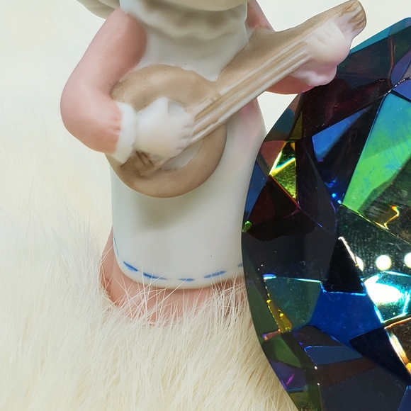 Betsey Clark Hallmark Christmas ornament 1984 angel playing a banjo figurine too - Picture 5 of 8